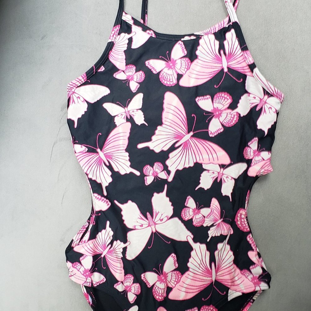 Place Girls Butterfly One Piece Swimsuit  Size 10/12